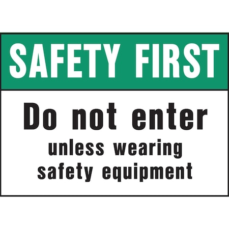 Hy-Ko Safety First Do Not Enter Sign 10" x 14", 5PK A20381